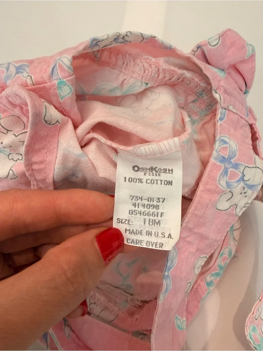 90s Vintage OshKosh B’Gosh Bunny Rabbit Bubble‎ Romper 18M Made in USA